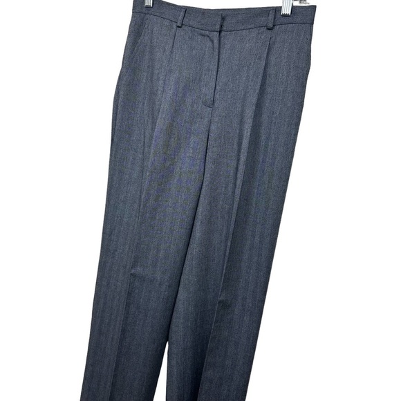 Jones New York Gray Wool Blend Herringbone Trousers Pants, Stretch, Size 6 - Picture 3 of 5